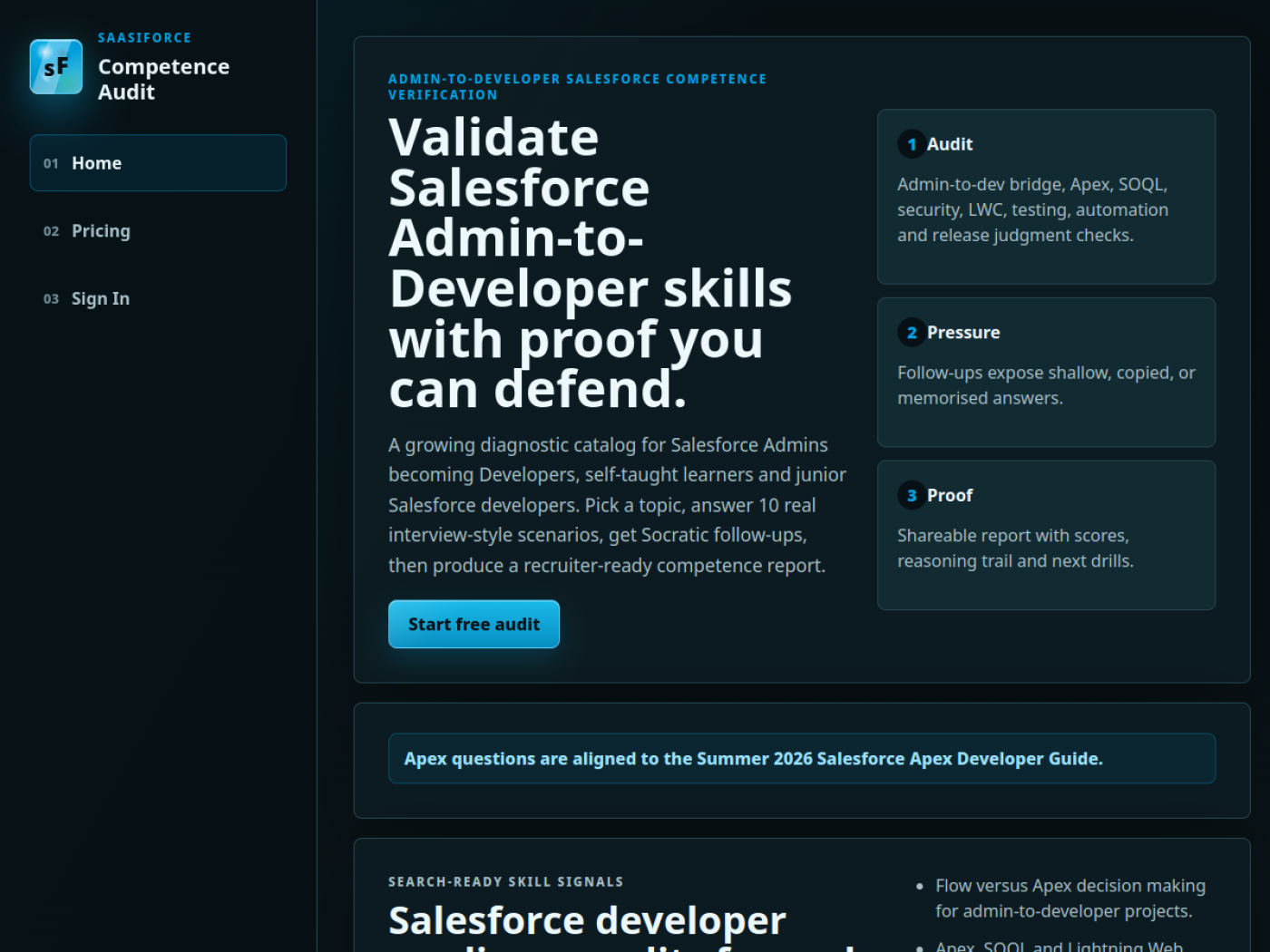Saasiforce website